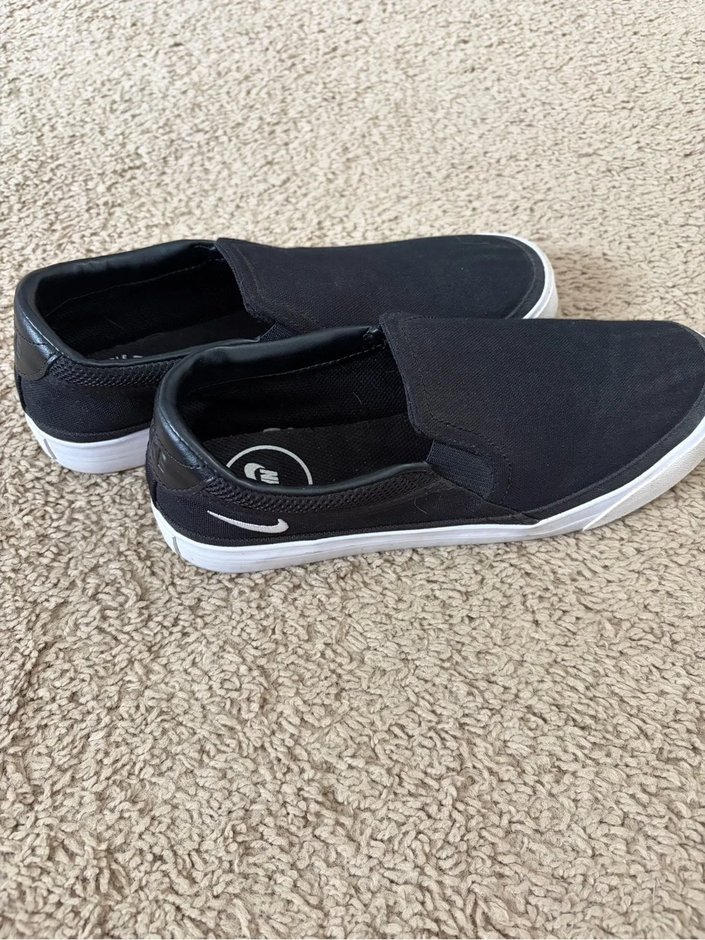Nike Black & White Low-Top Skate Sneakers
